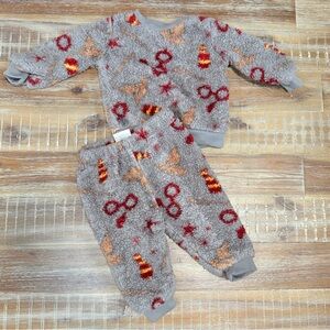 (3/$15) Harry Potter Cozy Fluffy Gray Baby Outfit
